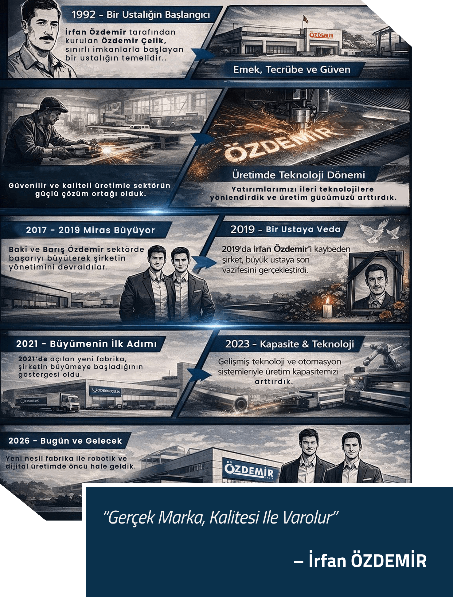 Özdemir Çelik Hakkımızda - 1992'den Beri Metale Değer Katıyoruz